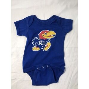 Kansas Jayhawks Blue One-piece Baby Size 6M NCAA College